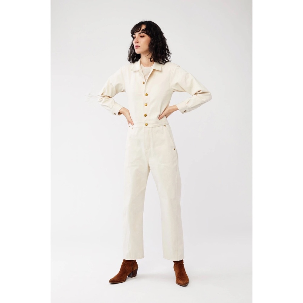The Only Jane Jump One Jumpsuit in Ecru Denim